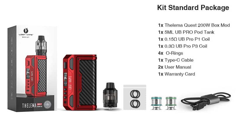 LOST VAPE - THELEMA QUEST 200W KIT 181