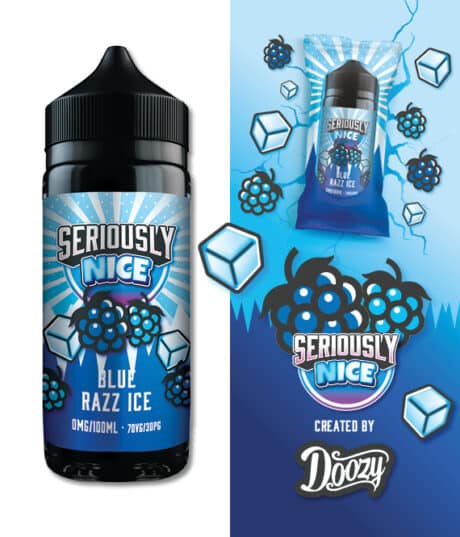 SERIOUSLY NICE - BLUE RAZZ ICE 120ML SHORTFILL