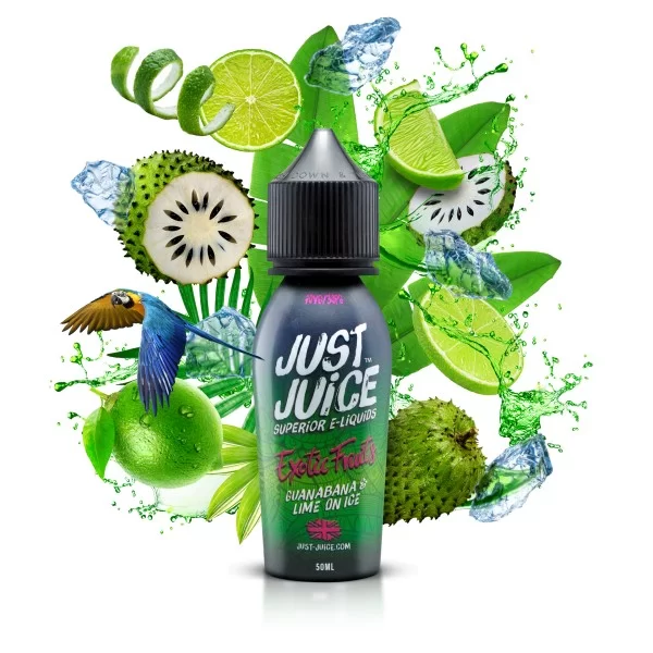 JUST JUICE - EXOTIC FRUITS - GUANABANA & LIME ON ICE LONGFILL 20ML